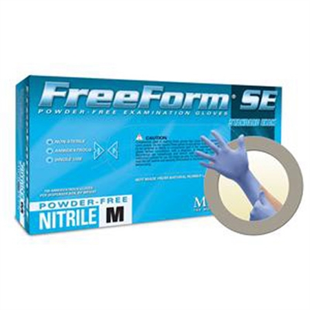 Ansell FreeForm, Nitrile Disposable Gloves, Nitrile, M, 100 PK, Blue FFS-700-M